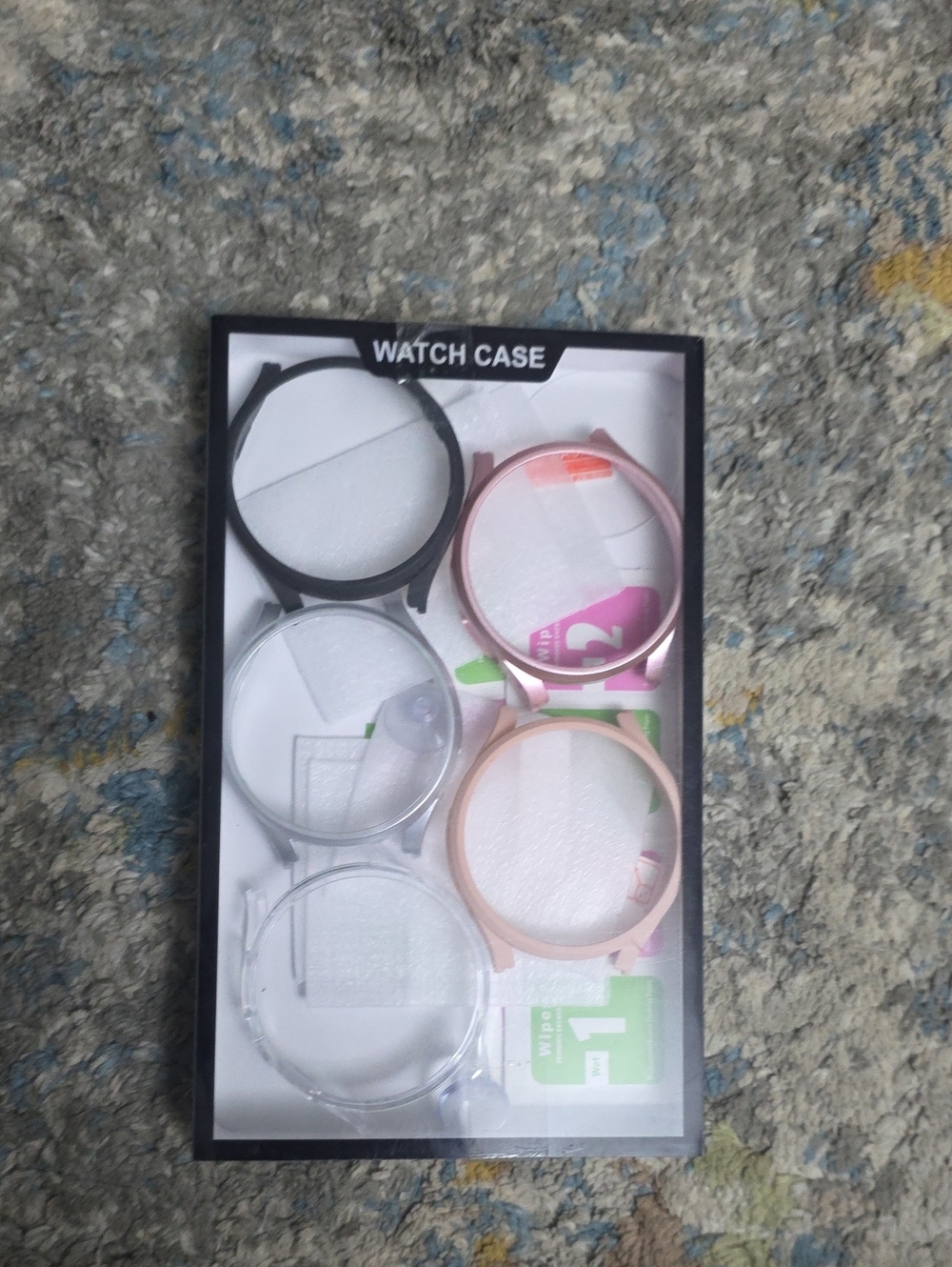 Women’s Silicone Watch Case Set – Multicolor (Black, Clear, Pink, Peach)
